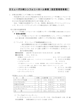 Ⅱミューザ川崎シンフォニーホール事業（指定管理者