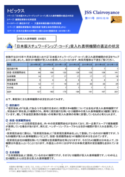 Clairvoyance第111号 - 日本シェアホルダーサービス（JSS）