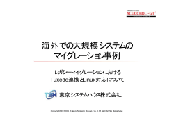 海外での大規模システムのマイグレーション事例～COBOL/Linux
