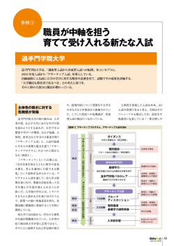 職員が中軸を担う 育てて受け入れる新たな入試 事例②