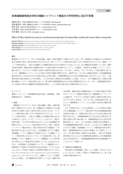 炭素繊維織物複合材料の繊維ハイブリッド構造が力学的特性に及ぼす影響