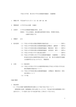 1 平成28年度 第2回小平市公民館運営審議会 会議要録 1 開催日時