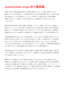 Antiarrhythmic drugs（抗不整脈薬）