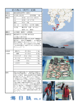 匠の施工（釣行）記録
