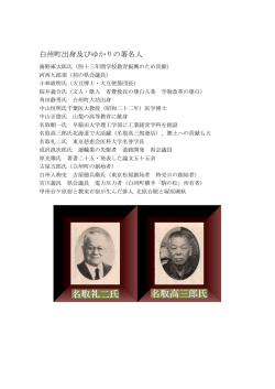 白州町出身及びゆかりの著名人