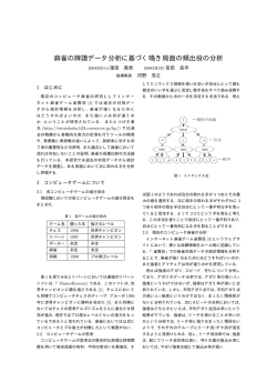 麻雀の牌譜データ分析に基づく鳴き局面の頻出役の分析