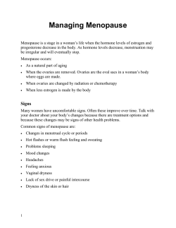 Managing Menopause - Japanese - Health Information Translations