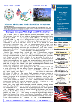 1st Half 2013 - Misawa Military Retirees Association