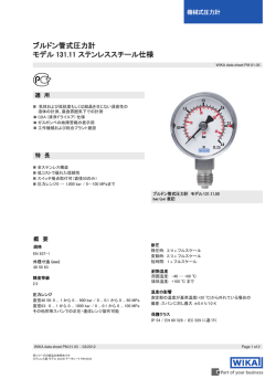 ブルドン管式圧力計 モデル 131.11 ステンレススチール仕様