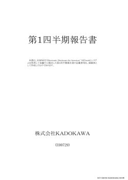 第1四半期報告書（498KB）