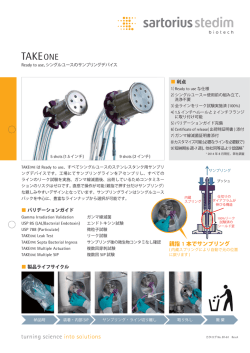 シングルユースサンプリングデバイスTAKEone