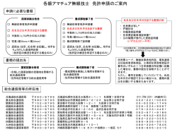 申請にあたっての注意事項（記入例）