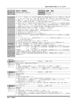 民法Ⅵ(家族法)