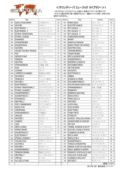 ＜サウンディーバ ミュージック ライブラリー＞1