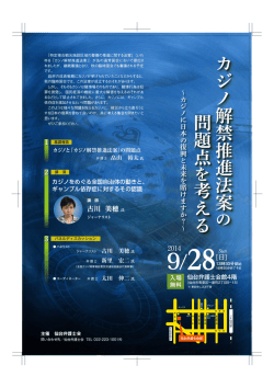 カジノ解禁推進法案 問題点 カジノ解禁推進法案 問題点