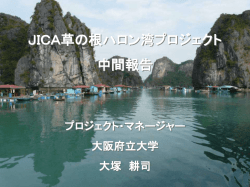 JICA草の根ハロン湾プロジェクト 中間報告