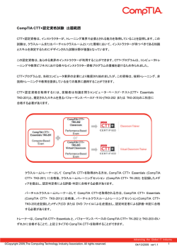 CompTIA CTT+認定資格試験 出題範囲