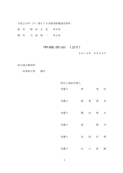 準備書面（27）