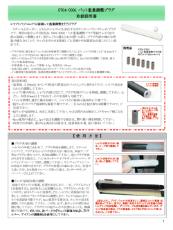 5704-0301 バット重量調整プラグ 取扱説明書
