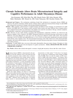 Chronic Ischemia Alters Brain Microstructural Integrity