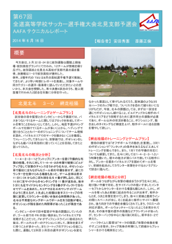 第67回 全道高等学校サッカー選手権大会北見支部予選会