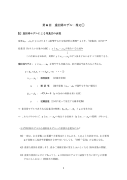 重回帰モデル:推定(1)