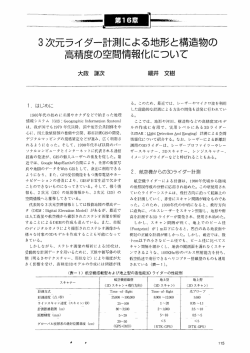 3次元ライダー計測による地形と構造物の高精度の