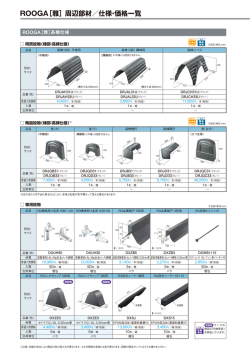 ROOGA［雅］周辺部材／仕様・価格一覧