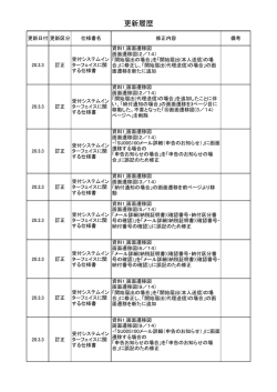 更新履歴 - e-Tax