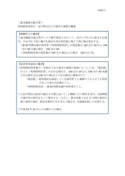 ＜就労継続支援A型＞ 短時間利用者が一定の割合以上の場合の減算