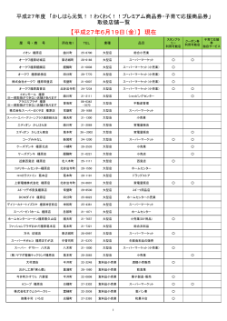 【平成27年6月19日（金）】 現在