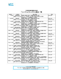 「ユニケムフレックス」製品一覧