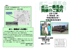 2012年 11月6日（火） 午後2時00分～ 午後4時30分まで ポニー乗馬
