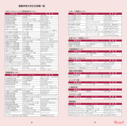 鹿屋体育大学主な設備一覧