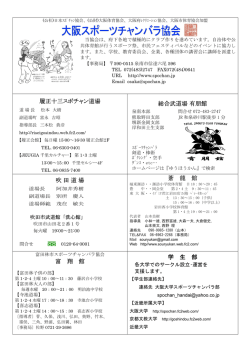 別紙 賛助広告 - 大阪スポーツチャンバラ協会