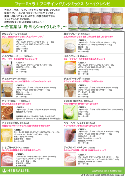 フォーミュラ1プロテインドリンクミックスシェイクレシピ