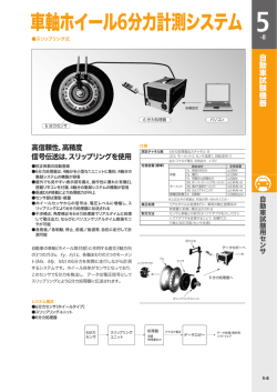車軸ホイール6分力計測システム