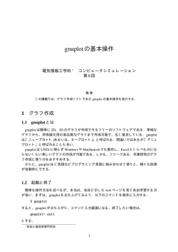 gnuplotの基本操作