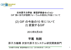 (2) GIF の今後の10 年について 2) 変貌するGIF 平尾