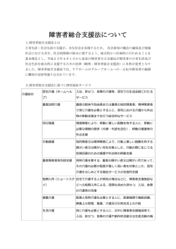 障害者総合支援法について