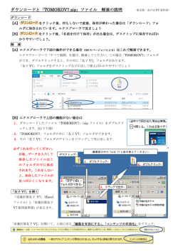 ダウンロードと「TOMOKOV7.zip」ファイル 解凍の説明
