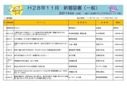 H28年11月 新着図書（一般）