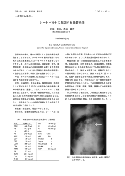 シートベルトに起因する腸管損傷 - J