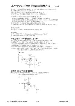 アンプのGain調整自由自在の記事（Pdf版）