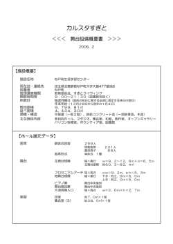 舞台設備概要書