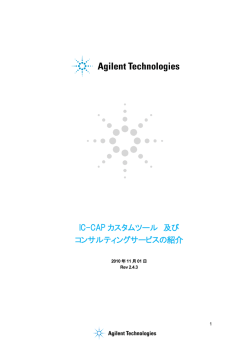 IC-CAP カスタムツール 及び コンサルティングサービスの紹介