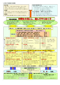 学校の教育目標 仲間を大切にし、進んでやりぬく子