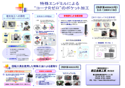 特殊エンドミルによる &ldquo;コーナRゼロ&rdquo;のポケット加工