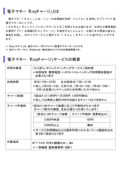 とは 電子マネー「Edyチャージ」