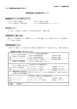 準指導員検定の検定種目等について